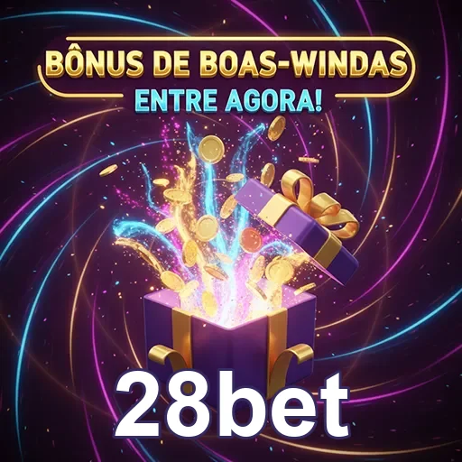 Imagem promocional do site 28bet destacando bônus, com elementos gráficos relacionados às apostas e jogos.