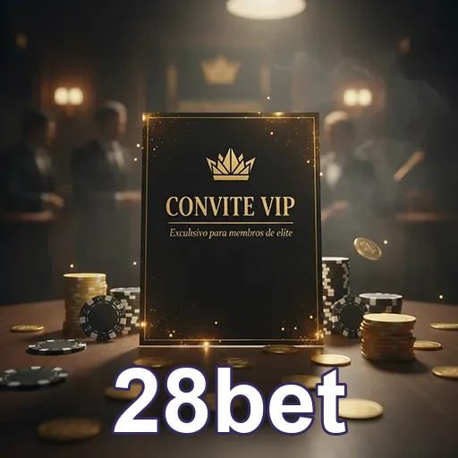 Imagem promocional do 28bet destacando benefícios VIP em um design moderno e atraente.